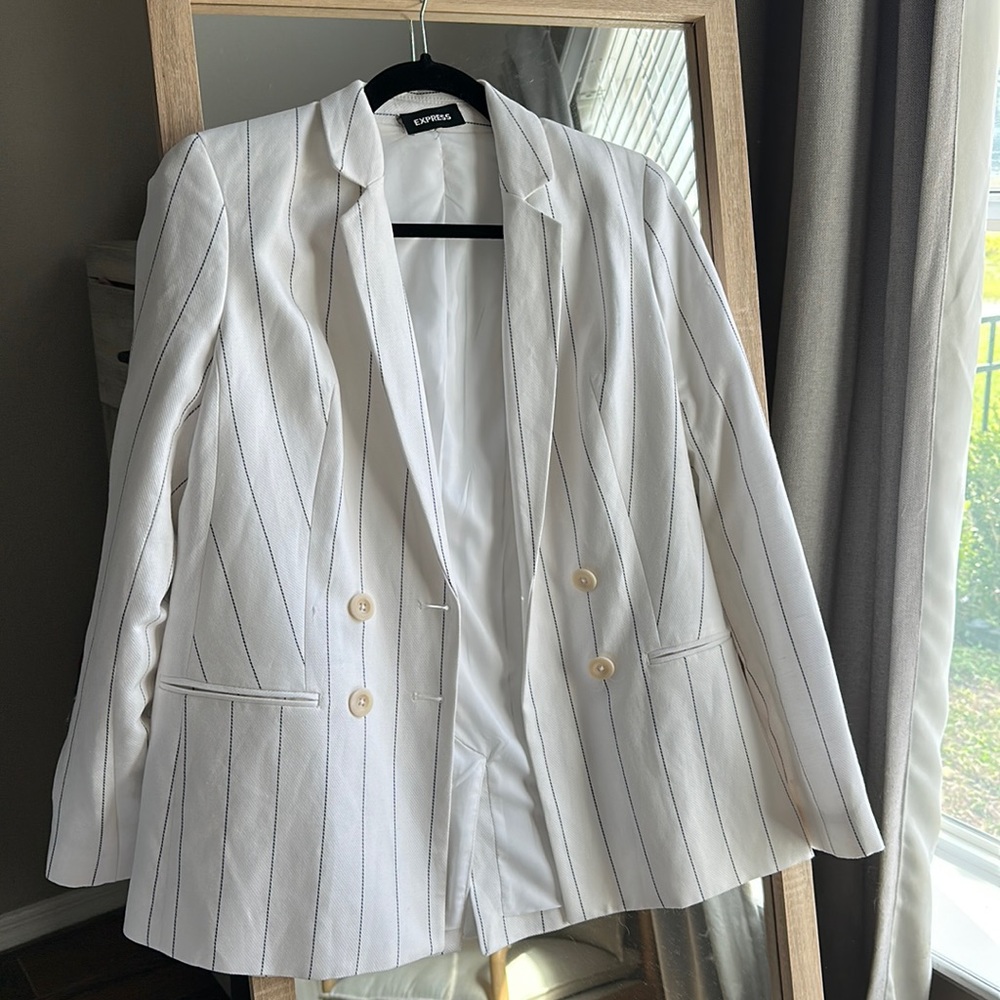 Pin stripe suit jacket